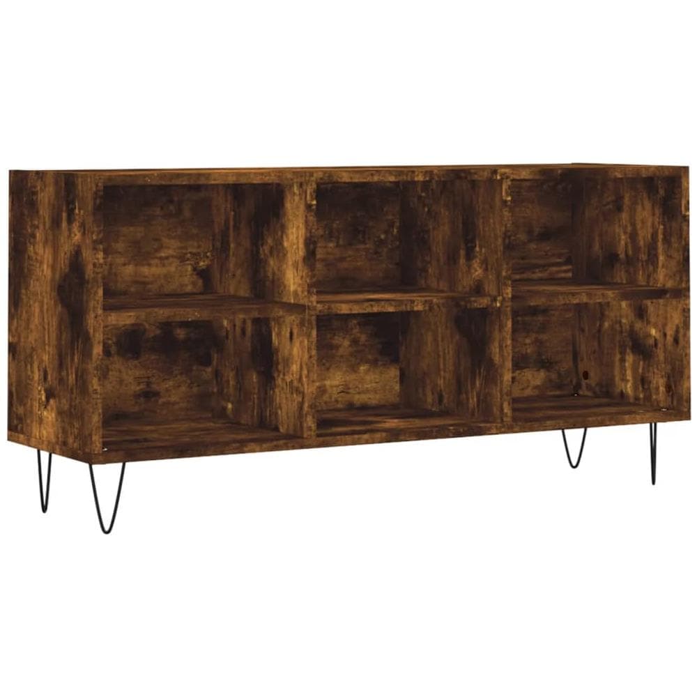 Mobile Porta Tv Rovere Fumo 103,5x30x50 Cm In Legno Multistrato - Foto 2