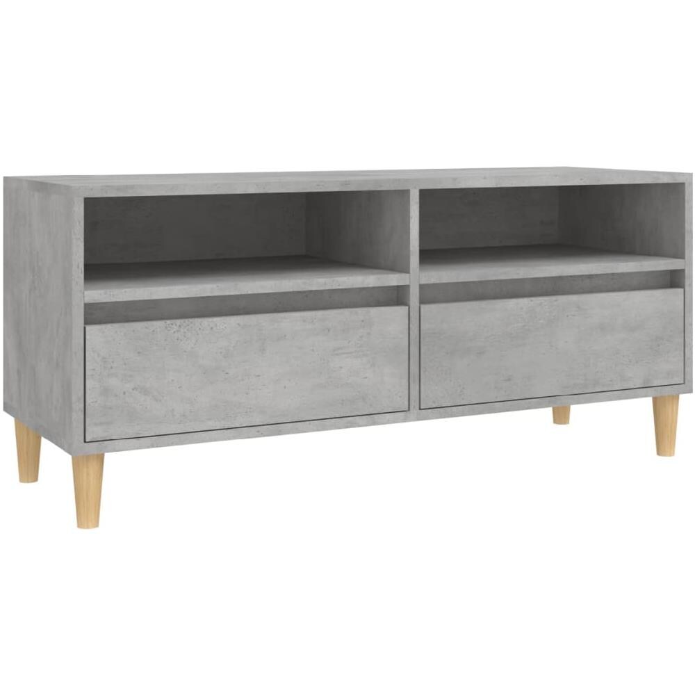 Mobile Per Tv Grigio Cemento 100x34,5x44,5 Cm Legno Multistrato - Foto 2