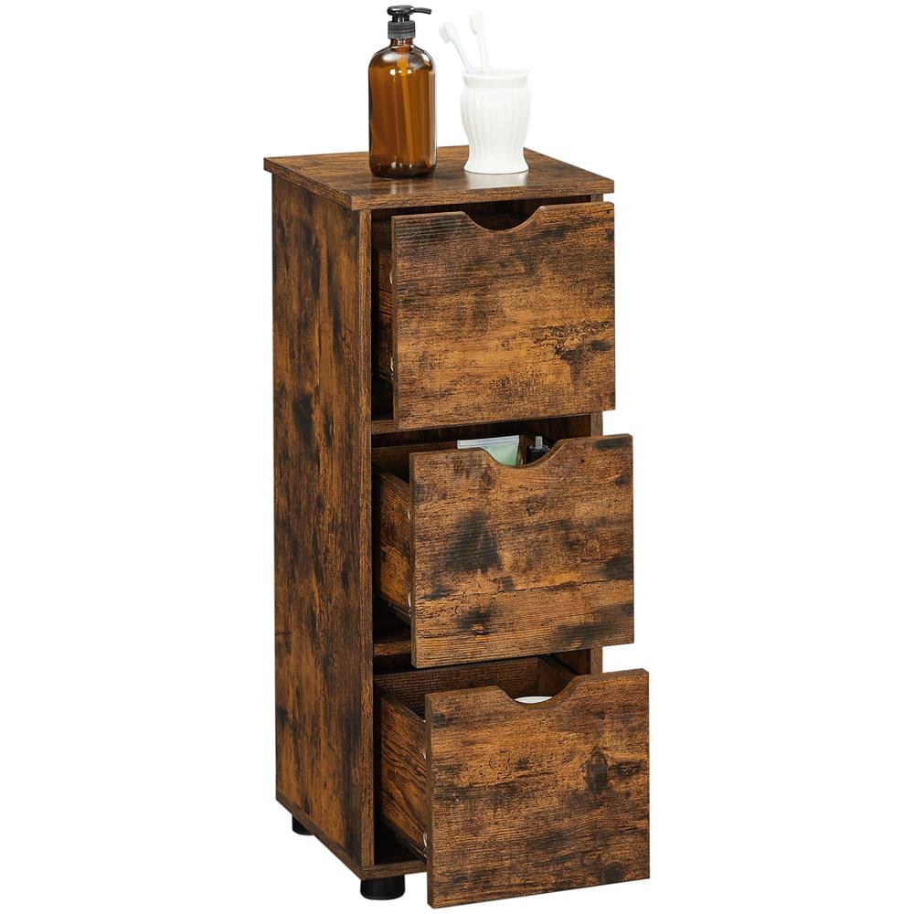 MOBILE DA BAGNO in truciolato marrone rustico per interni domestici - Foto 2