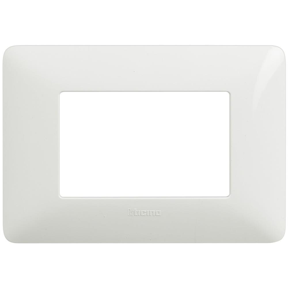 Placca 3 Posti Matix, Tecnopolimero, 120xh. 84 Mm Bianco - Foto 5