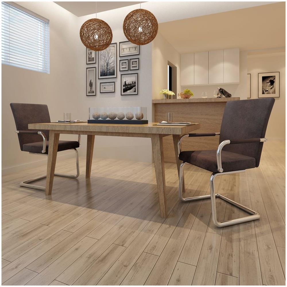 vidaXL 2x Sedie da Pranzo in Similpelle Bianco Design Moderno Salotto Seggiole 