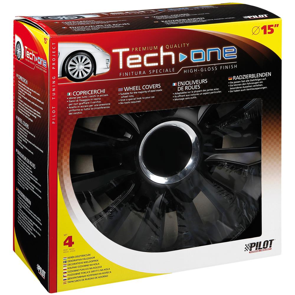 Copricerchi Auto Universali 15 Pollici Tech-one Avalone Pro Black 31527 - Foto 7