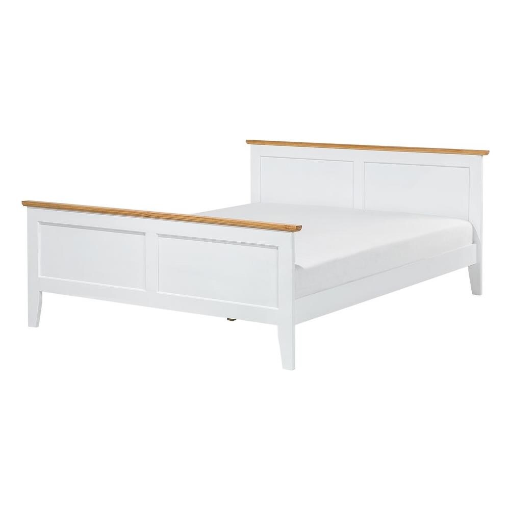 Letto Matrimoniale Moderno In Legno Bianco 160x200cm Olivet - Foto 1