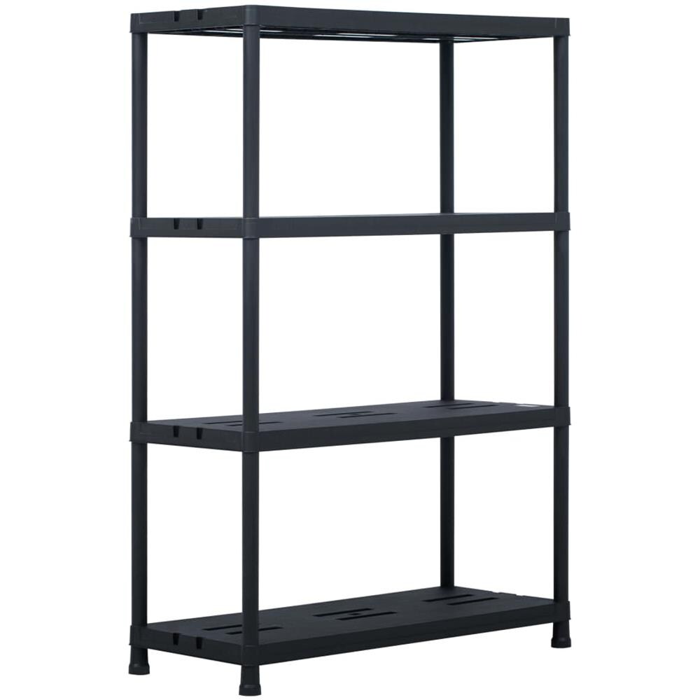 Scaffali 2 Pz Nero 220 Kg 90x40x138 Cm In Plastica - Foto 2