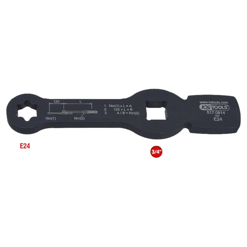 517.0914 -3/4" Chiave Torx Per Avvitatore Elettrico Con 2 Superfici E24 - Foto 2