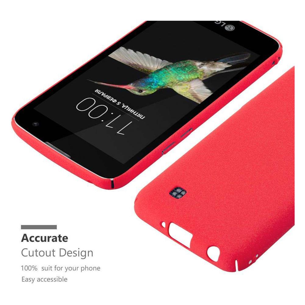 Custodia Compatibile Con Lg K4 2016 In Frosty Rosso - Hard Case Coperchio Protettivo In Frosted Look Contro I Graffi E Gli Urti - Foto 7