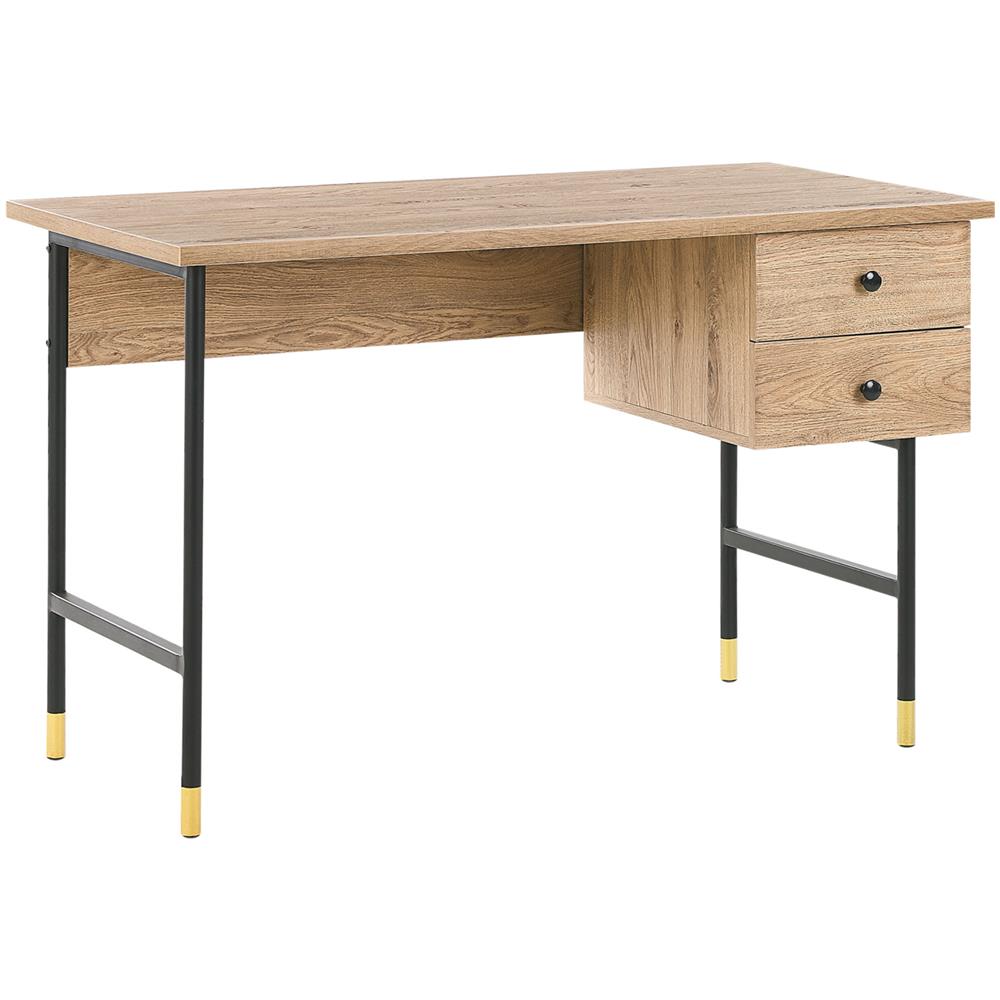 Scrivania Abilen Marrone Chiaro 120 Cm 60 Cm Con Contenitore - Foto 1