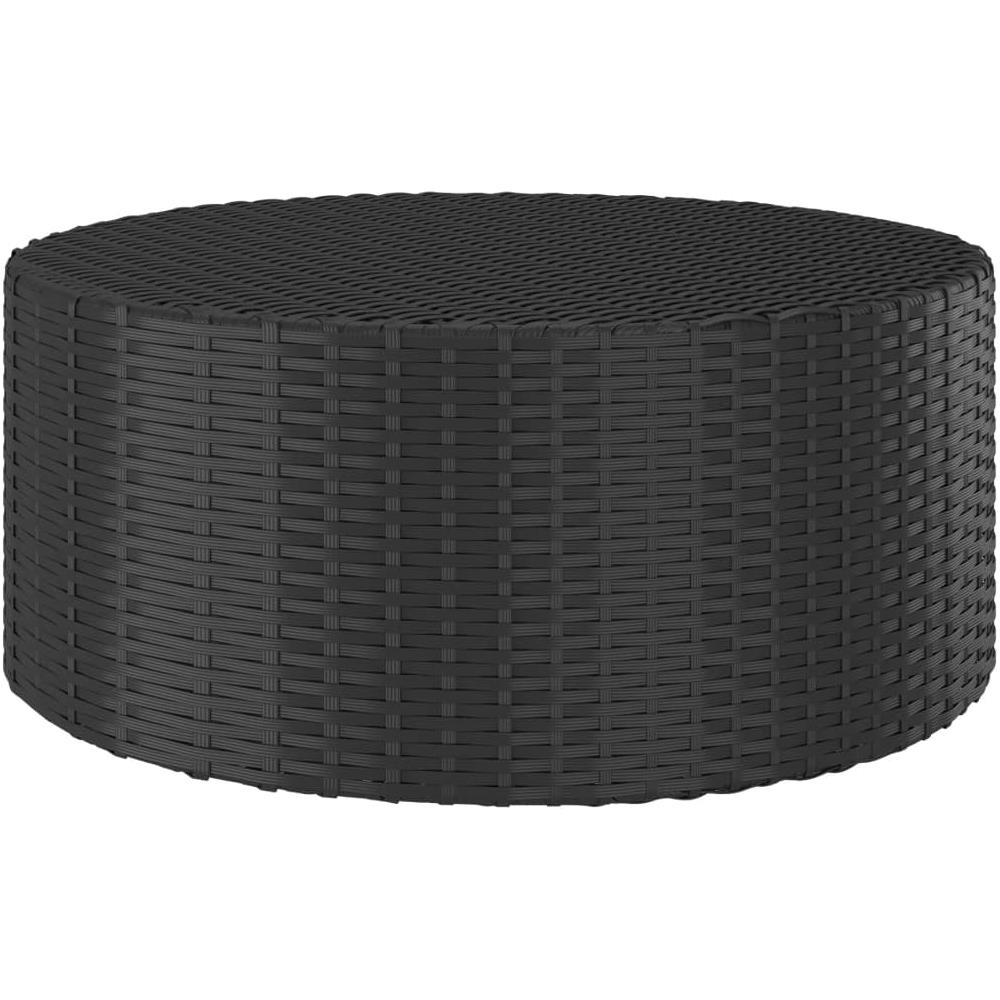 Tavolino Da T? Nero 68x68x30 Cm In Polyrattan - Foto 1