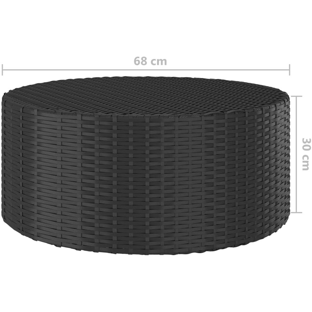 Tavolino Da T? Nero 68x68x30 Cm In Polyrattan - Foto 4