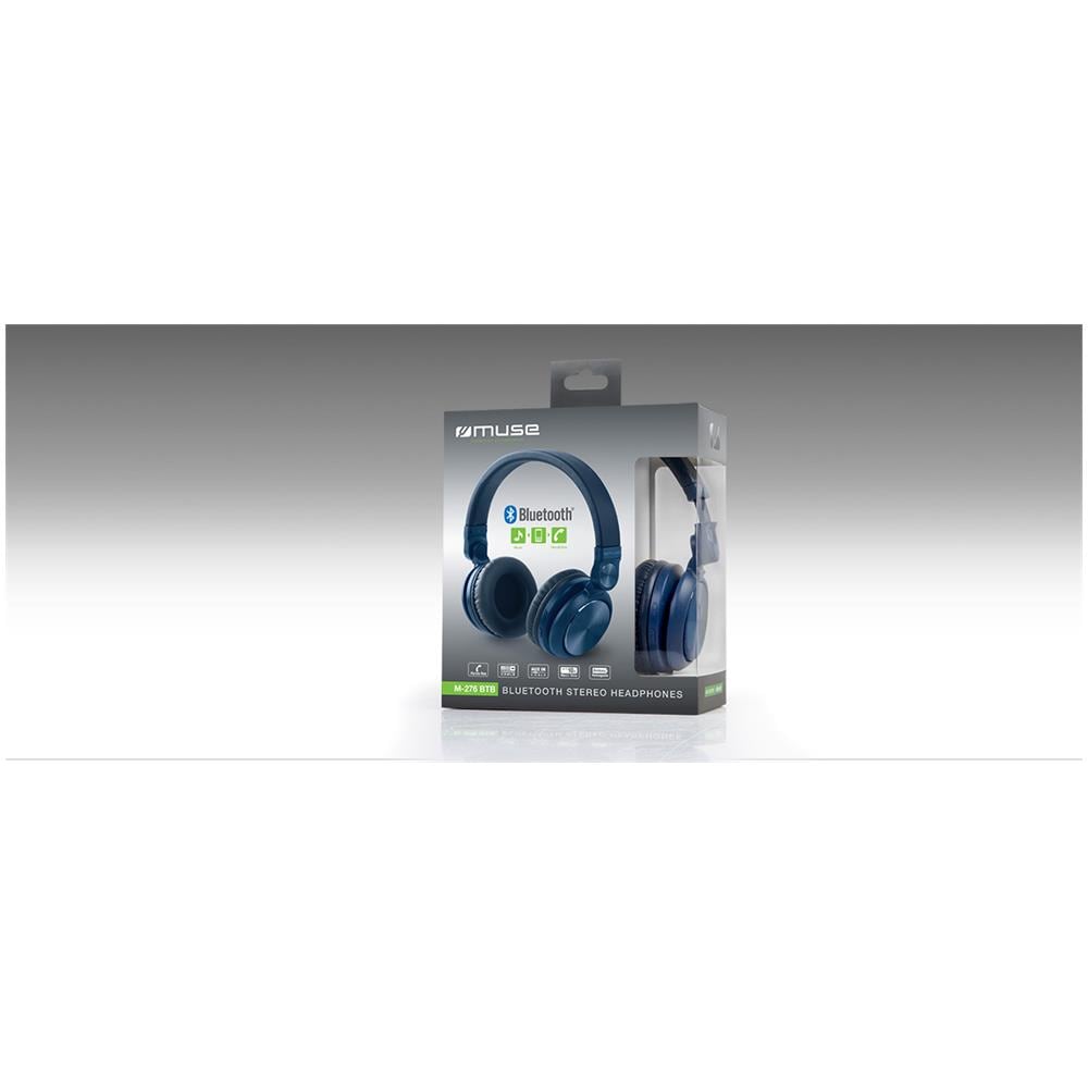 M-276 BTB Padiglione auricolare Stereofonico Con cavo e senza cavo Blu auricolare per telefono cellulare - Foto 6
