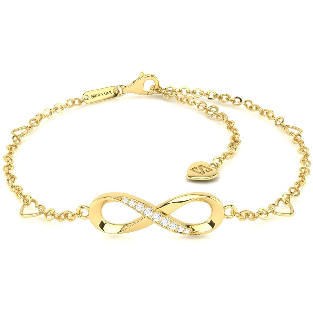 Cavigliera in Argento Sterling, ""Infinity"", Oro - Foto 1
