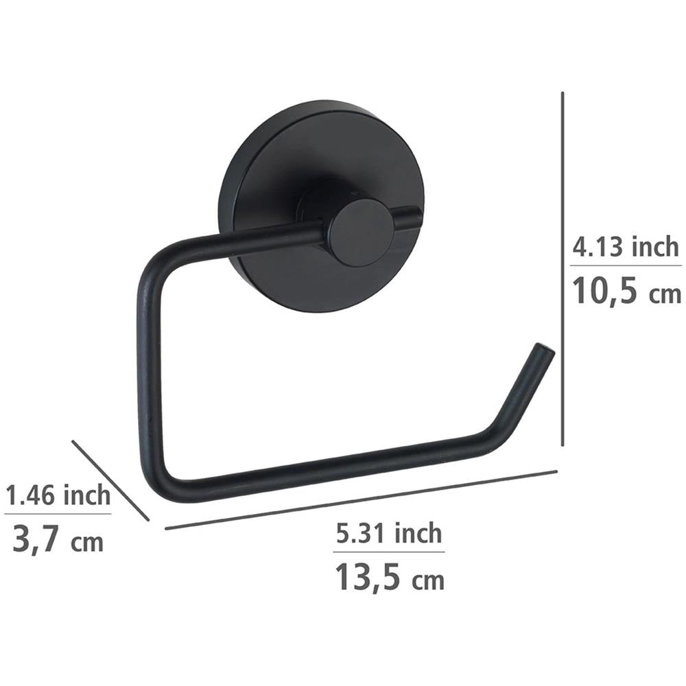 Porta Carta Igienica Milazzo Vacuum-loc, Nero, - Foto 3