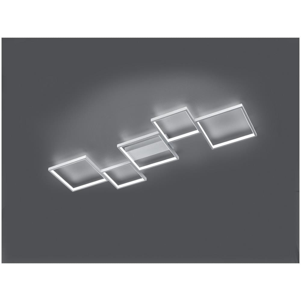 Sorrento Plafoniera Led Rettangolare 5 Quadrati Alluminio Satinato Con Regolazione Intensita' Con In - Foto 1