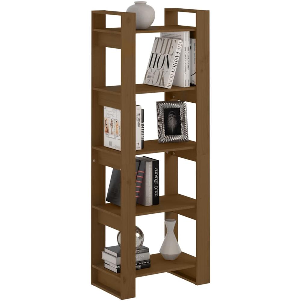 Libreria / divisorio Marrone Miele 60x35x160 Cm Legno Massello - Foto 3