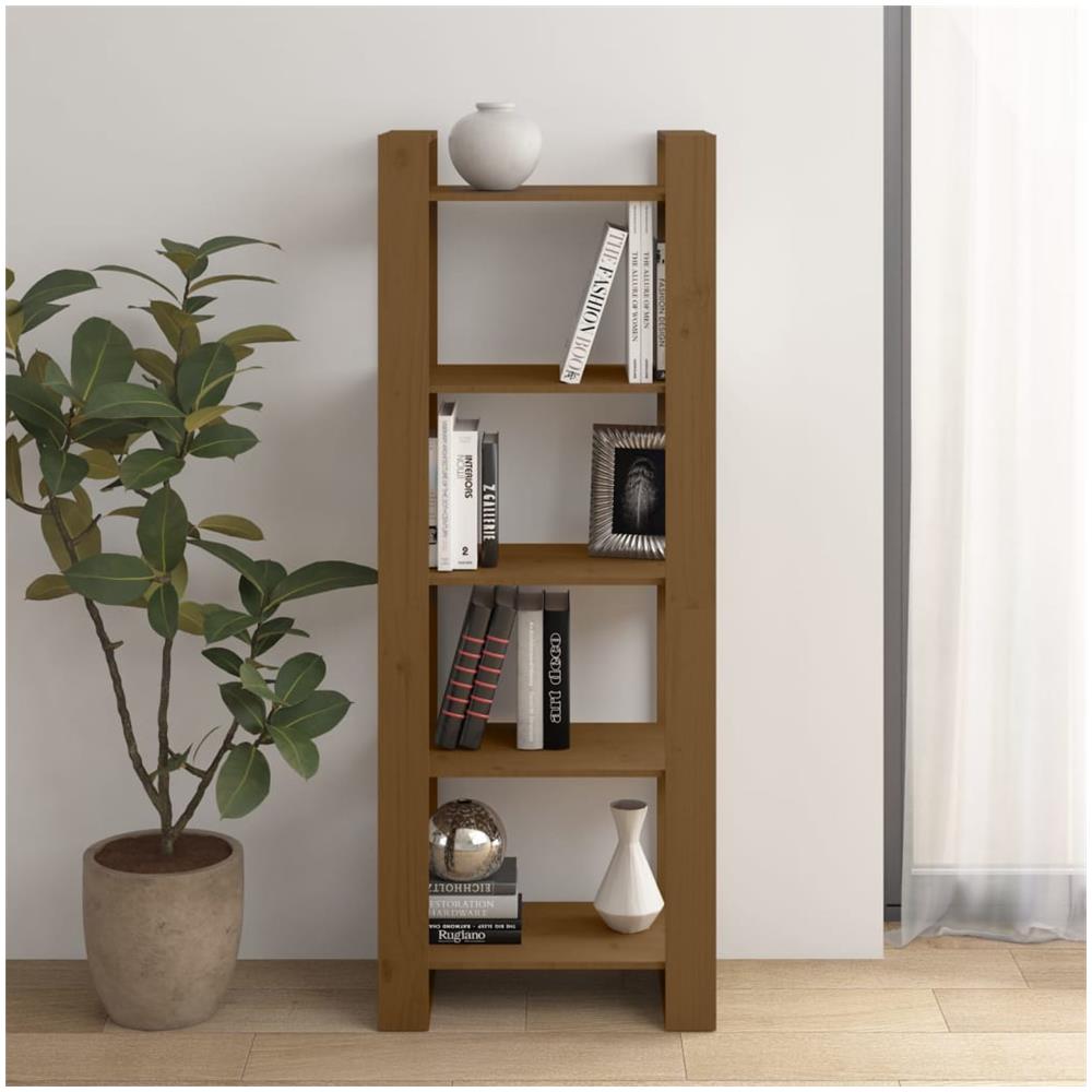 Libreria / divisorio Marrone Miele 60x35x160 Cm Legno Massello - Foto 1