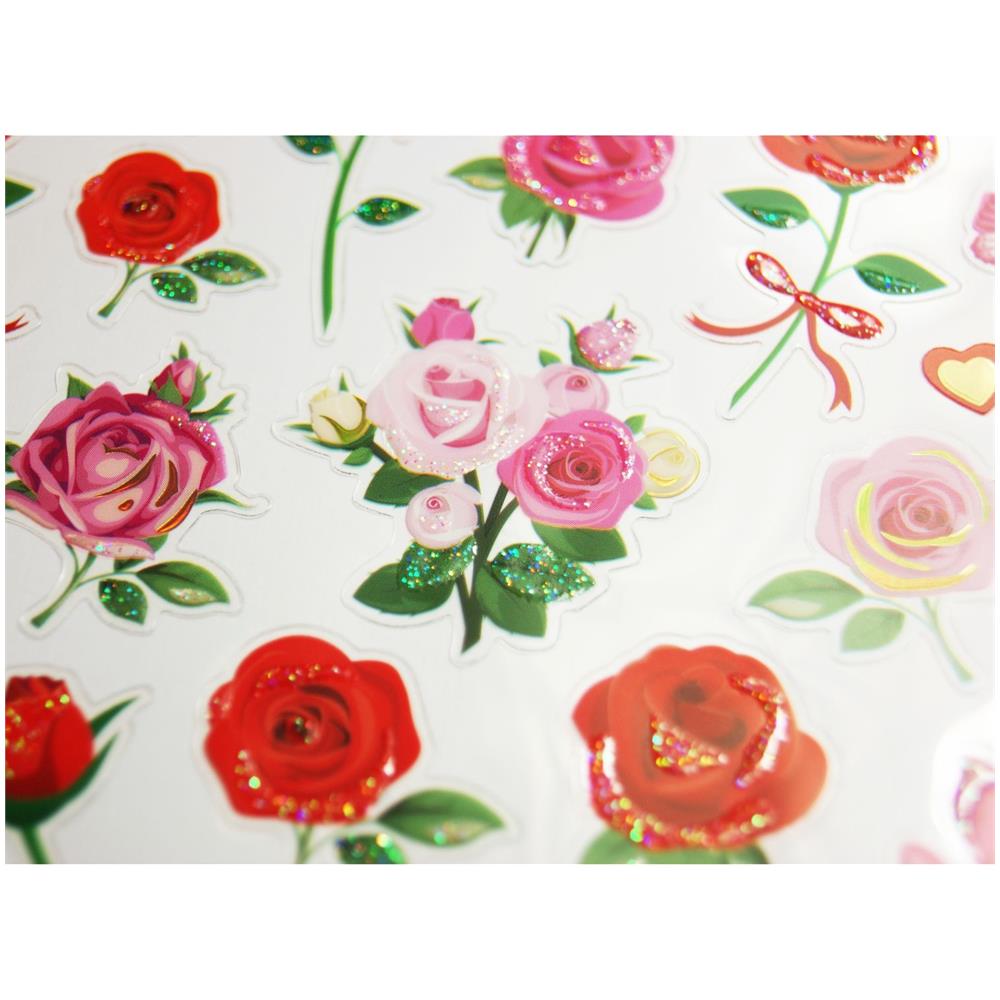 Adesivi - Rose - Oro E Brillantini - Foto 1