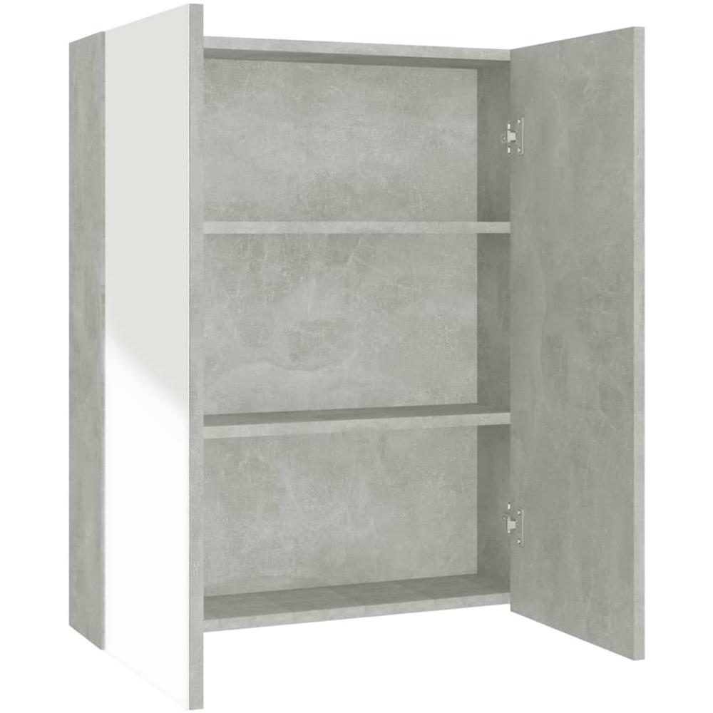 Armadietto A Specchio Per Bagno 60x15x75 Cm Mdf Grigio Cemento - Foto 2