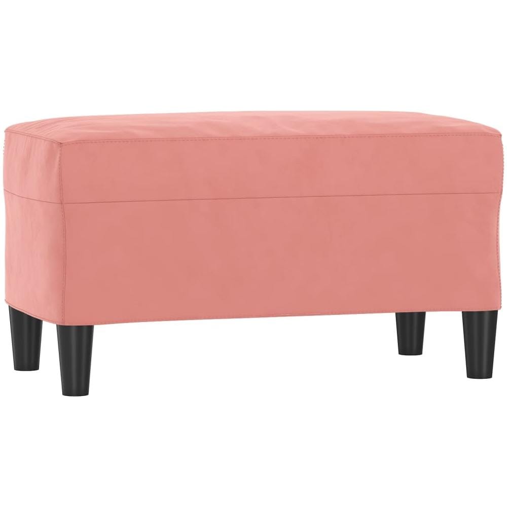 Panca Rosa 70x35x41 Cm In Velluto - Foto 2