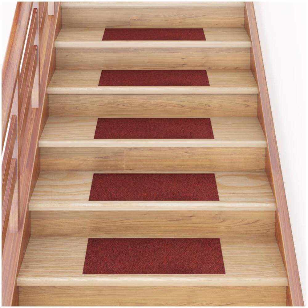 Tappeti Adesivi Rettangolari Per Scale 15 Pz 60x25 Cm Rossi - Foto 1