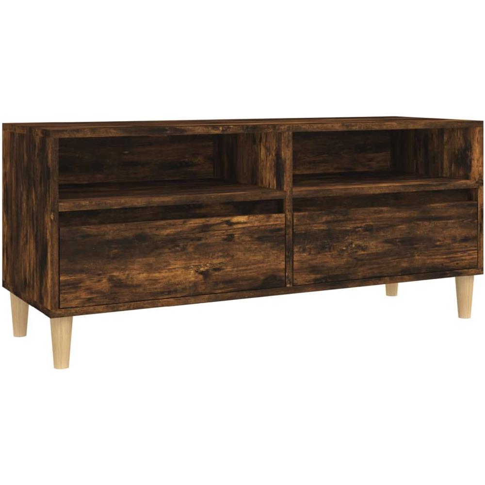 Mobile Tv Rovere Fumo 100x34,5x44,5 Cm In Legno Multistrato - Foto 2