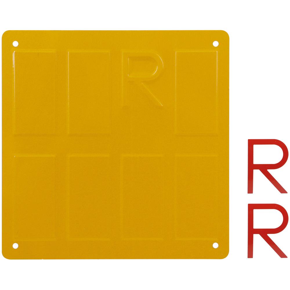 Targa Provvisoria Per Rimorchi Agricoli E Macchine Operatrici Trainate - 165x165 Mm - Foto 1