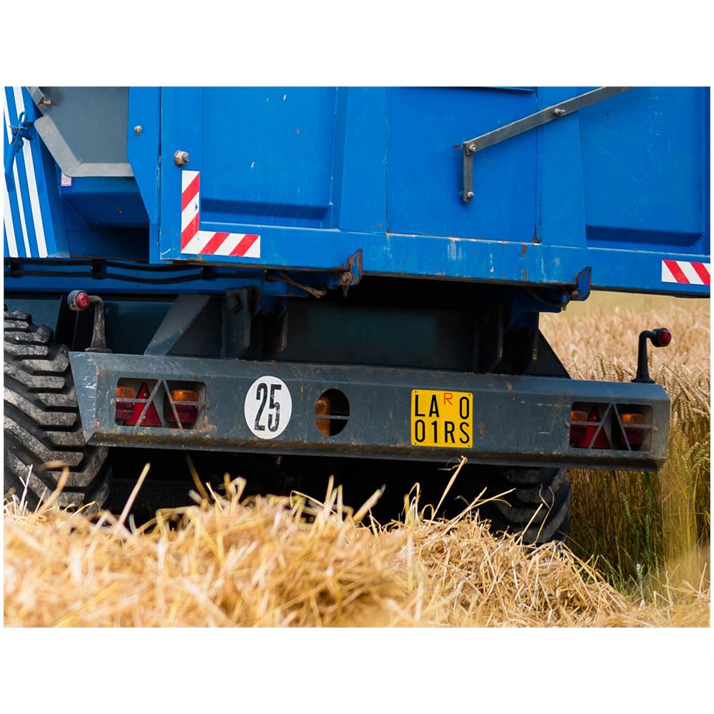 Targa Provvisoria Per Rimorchi Agricoli E Macchine Operatrici Trainate - 165x165 Mm - Foto 2