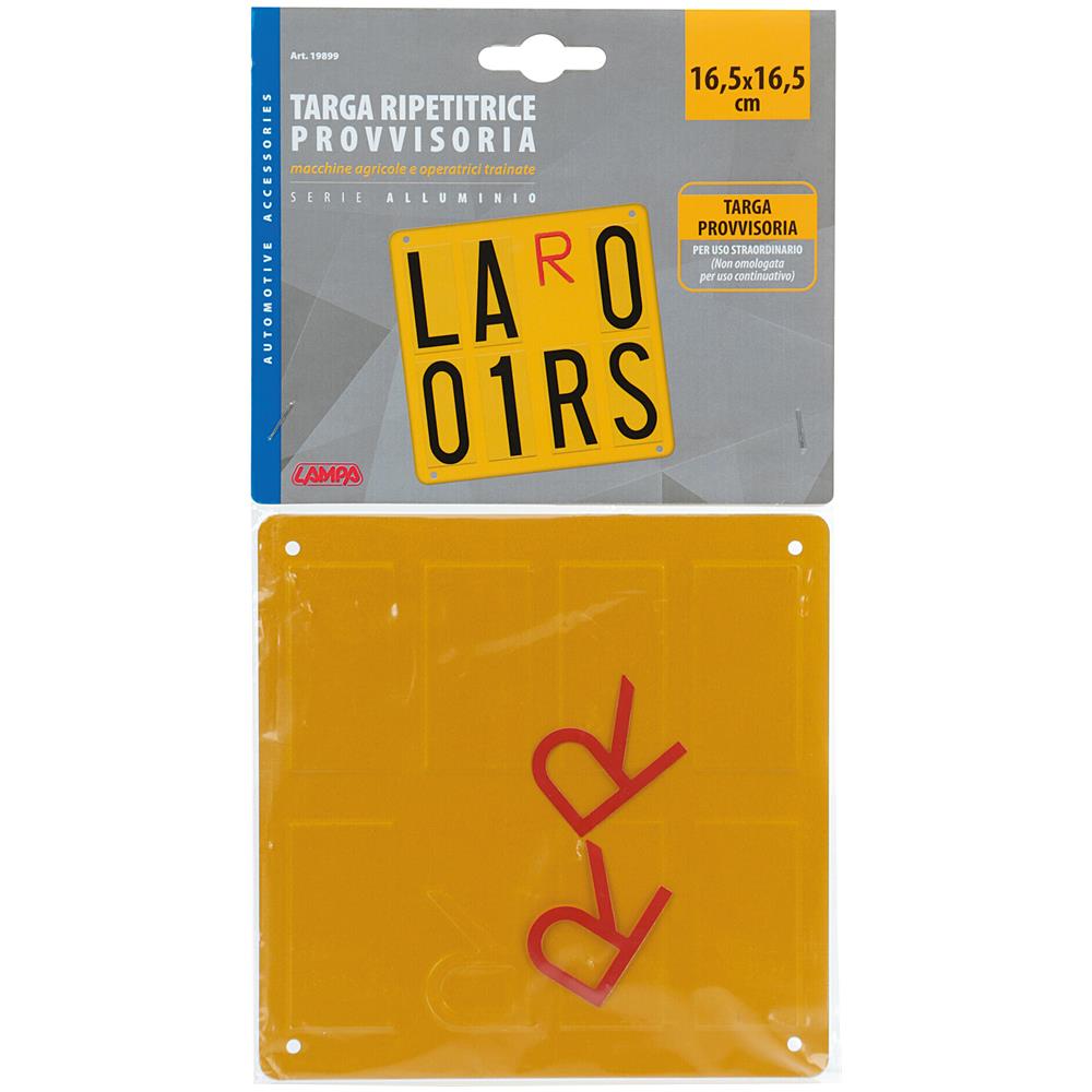 Targa Provvisoria Per Rimorchi Agricoli E Macchine Operatrici Trainate - 165x165 Mm - Foto 3