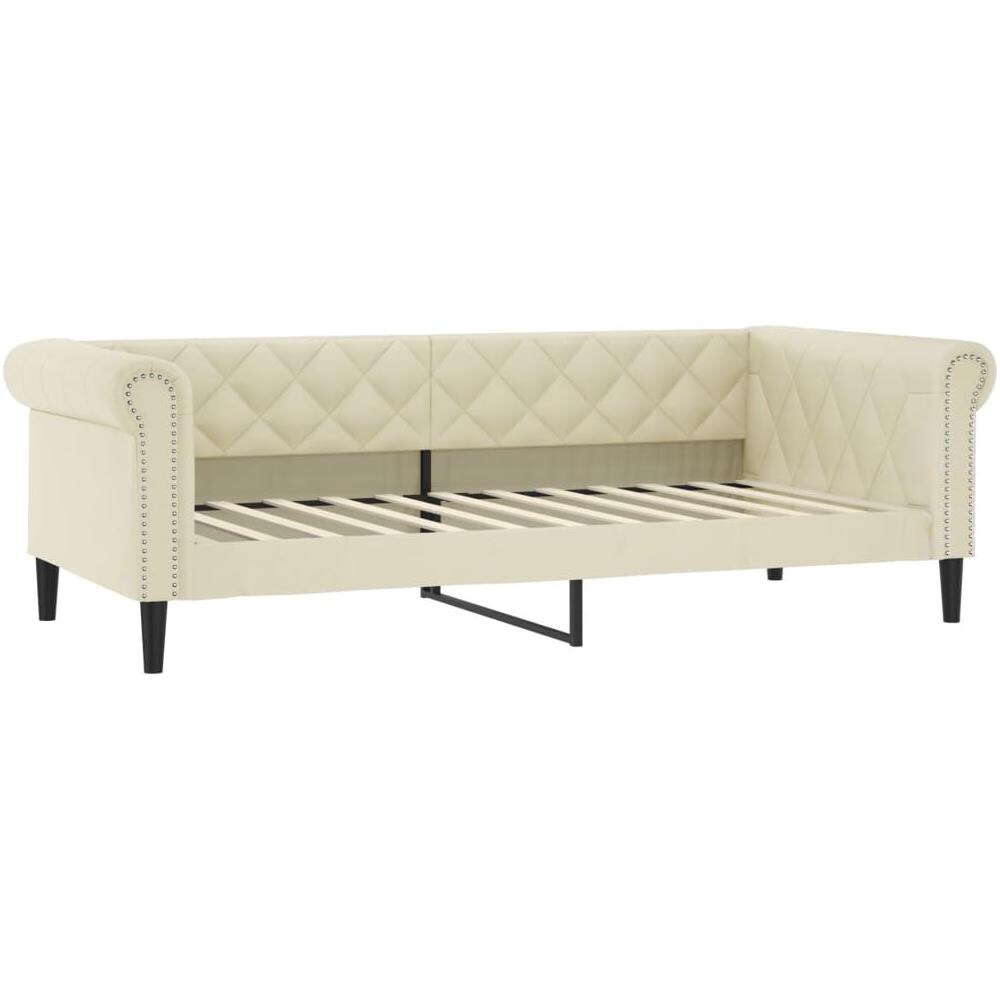 Letto Da Giorno Crema 100x200 Cm In Similpelle - Foto 1