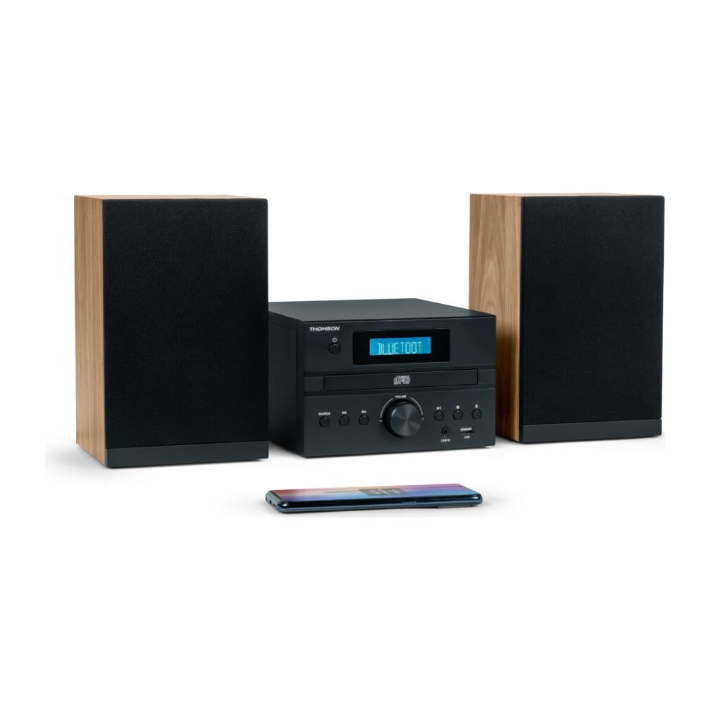 Sistema Stereo Domestico MIC122BT BT Radio FM /CD /MP3/USB Black Wood Finish - Foto 2