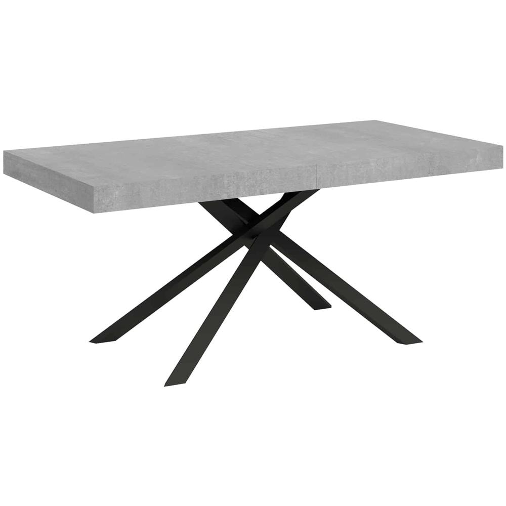 Tavolo allungabile 90x180/440 cm Karida cemento gambe antracite - Foto 1
