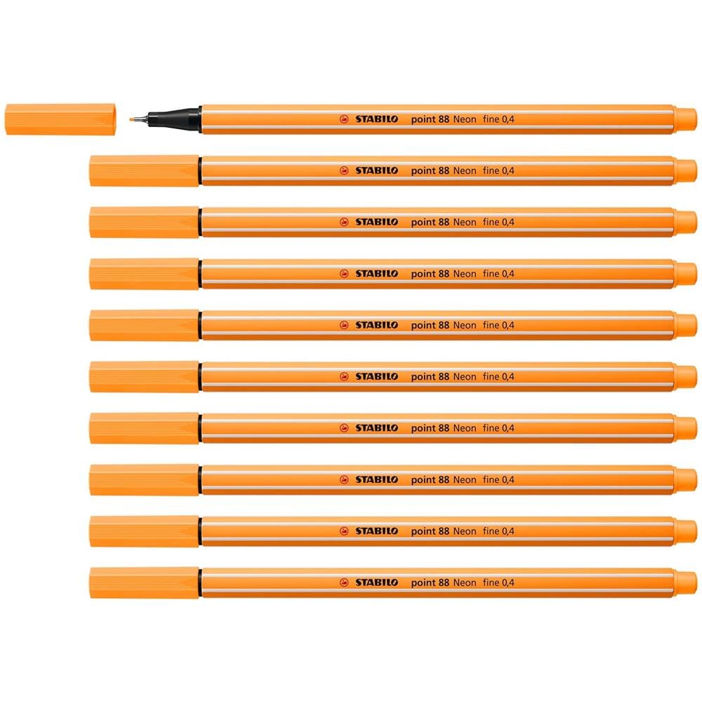 point 88 - Fineliner - Confezione da 10 - Arancione NEON - Foto 1