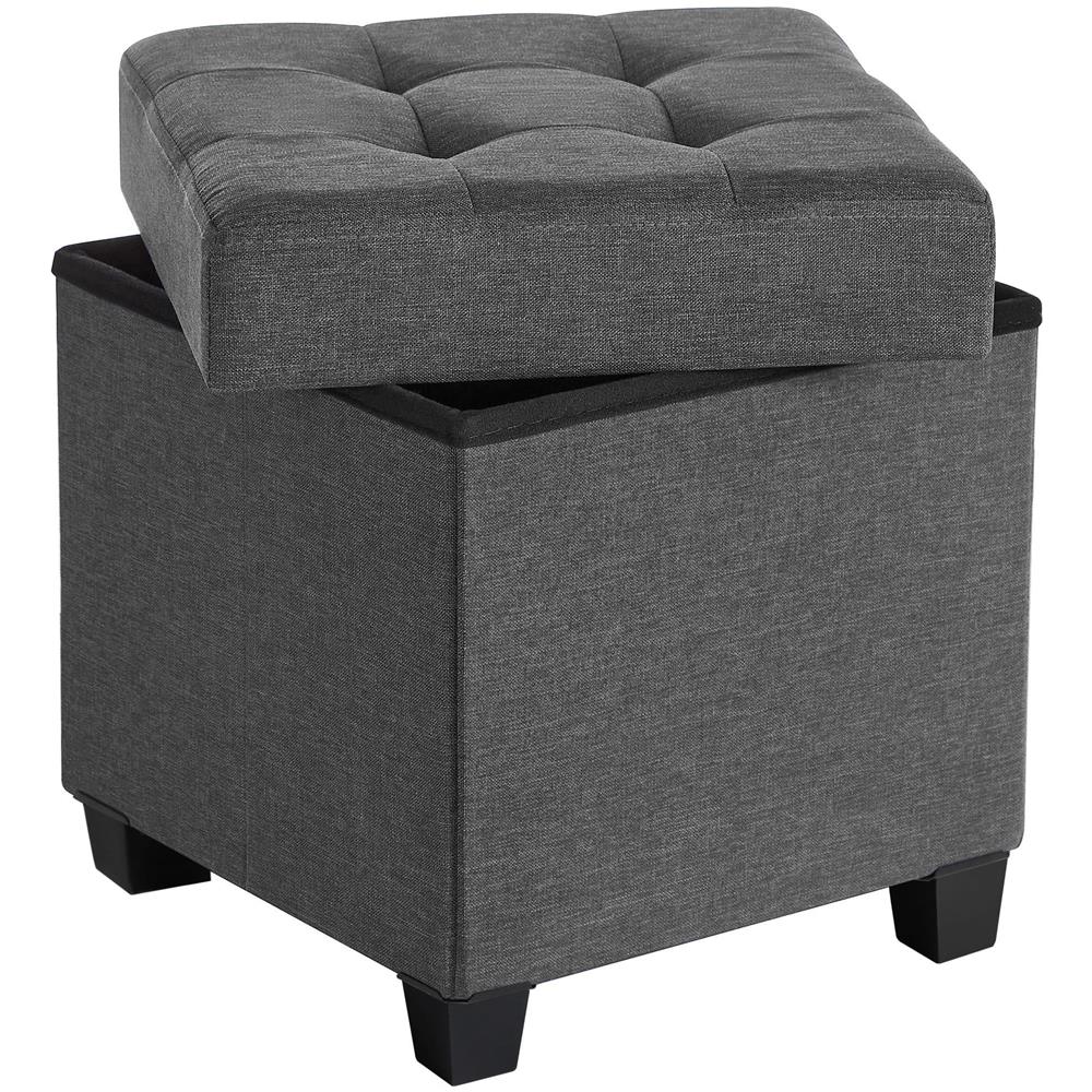 PUFA Pouf portaoggetti in MDF grigio chiaro per camera da letto LSF014G01V1 - Foto 8