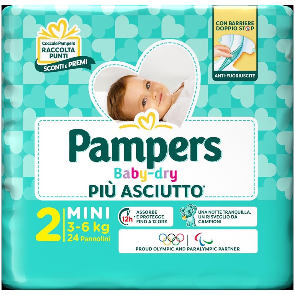 Pannolino Baby Dry Downcount 2 Mini Pampers 24 Pezzi - Foto 1