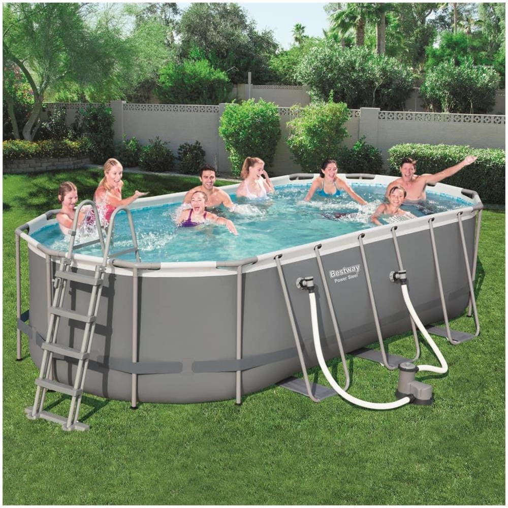 Power Steel Set Piscina Ovale 549x274x122 cm 56710 - Foto 2
