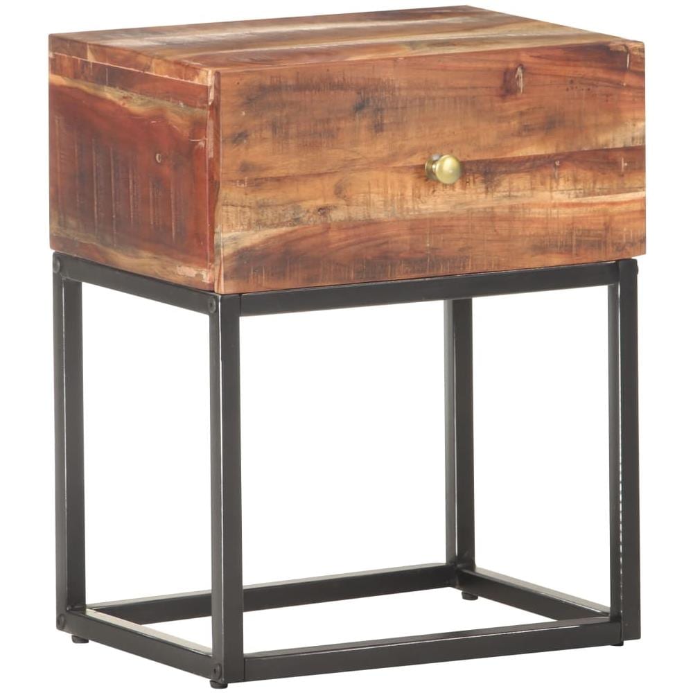 Comodino 40x30x50 Cm In Legno Di Acacia Grezzo - Foto 1