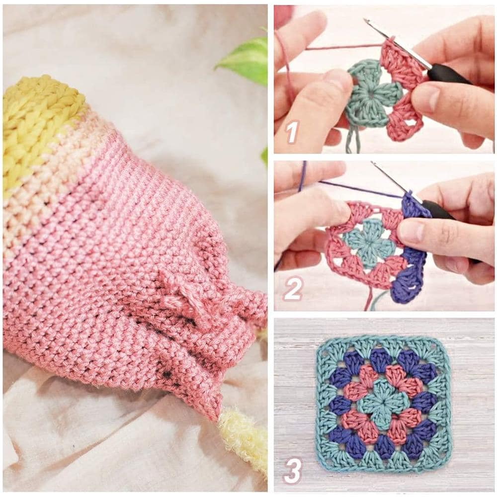 Kit Uncinetto (30 Pezzi) Con Uncinetti, Pennarelli, Metro, Contagiri, Tagliafilo - Foto 2