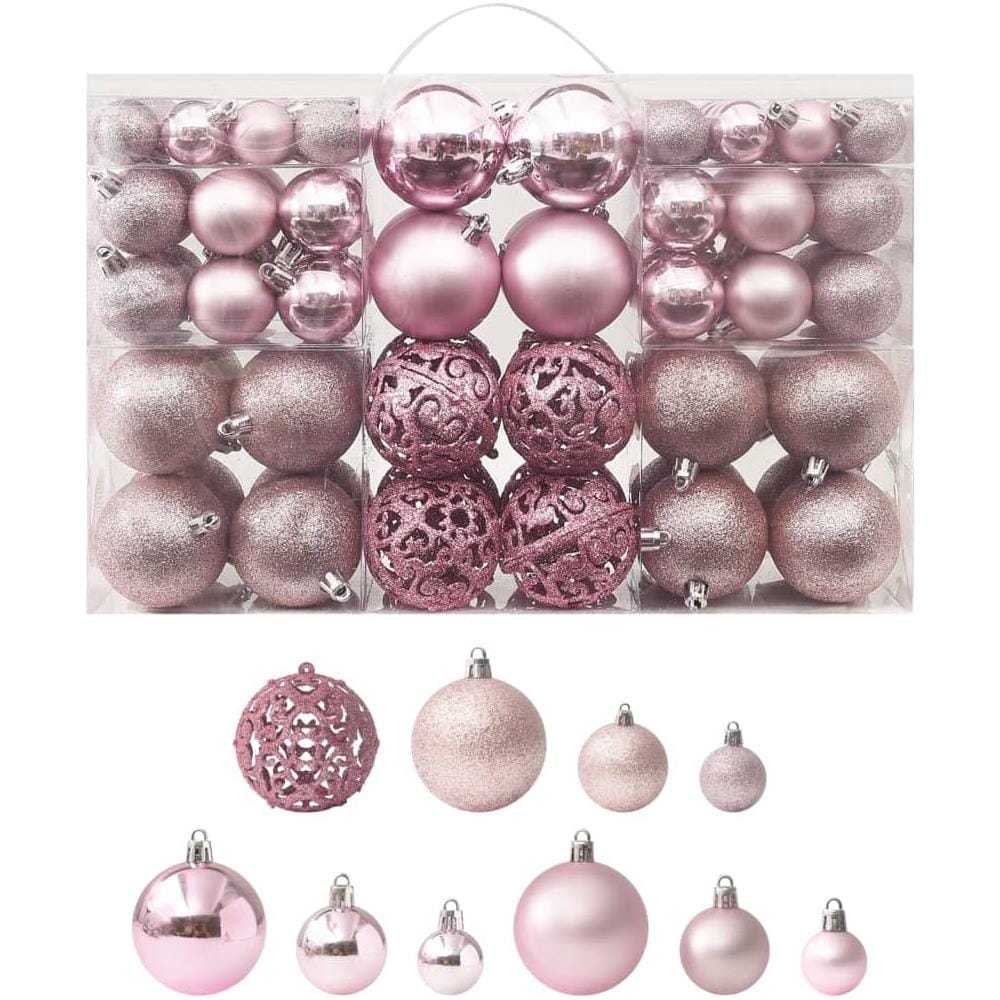 Set Palline Di Natale 100 Pz Rosa - Foto 1