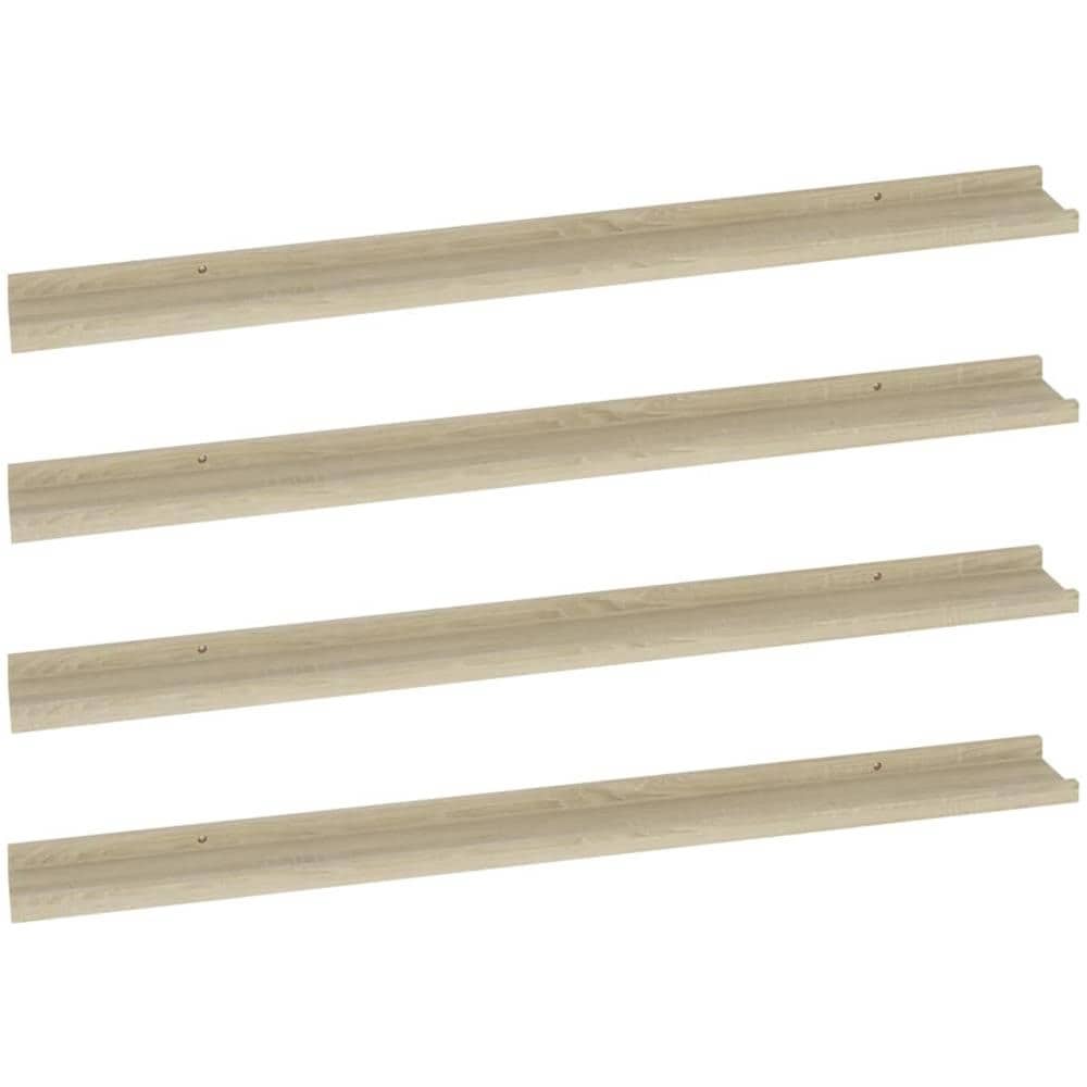 Mensole Da Parete 4 Pz Rovere Sonoma 100x9x3 Cm - Foto 2