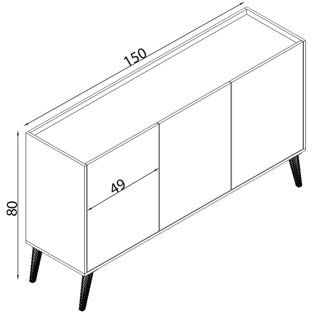Bjorn - Madia Di Design Con 3 Ante - Foto 4