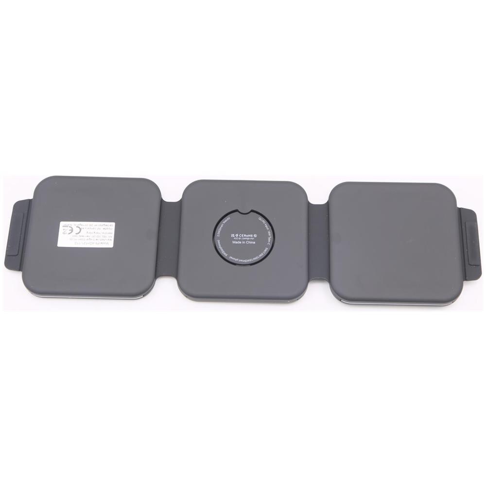 Caricatore Wireless 3 In 1 Stazione Di Ricarica Pieghevole Magnetica Ricarica Rapida Black - Foto 2