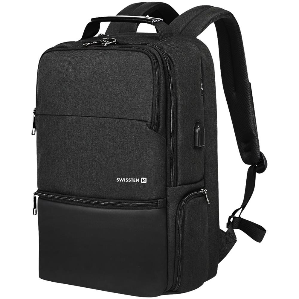 Zaino Multi-scomparto Per Computer /tablet Da 15,6 Pollici Swissten Nero - Foto 1