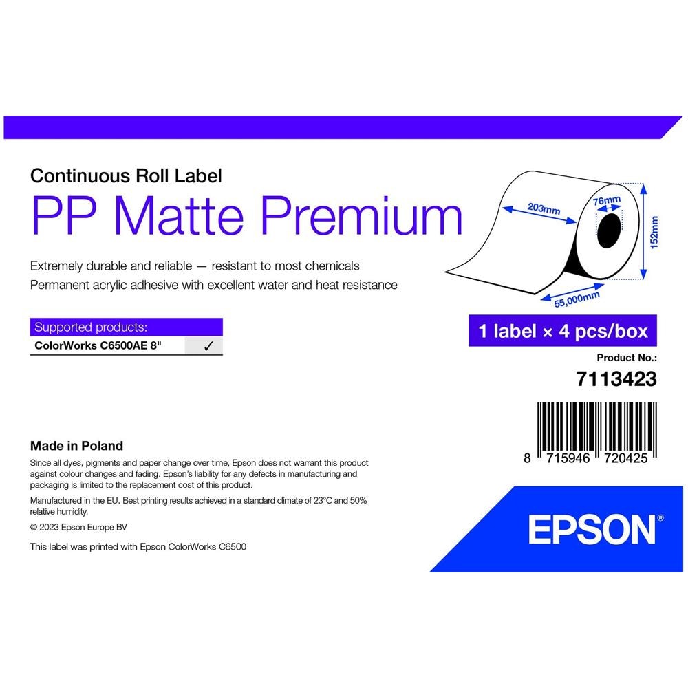 PP MATTE LABEL PREM CONTINUOUS - Foto 1