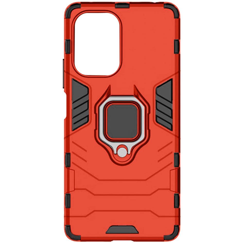 Cover Per Xiaomi Poco F5 Antiurto Anello Supporto Collezione Ring Rossa - Foto 1