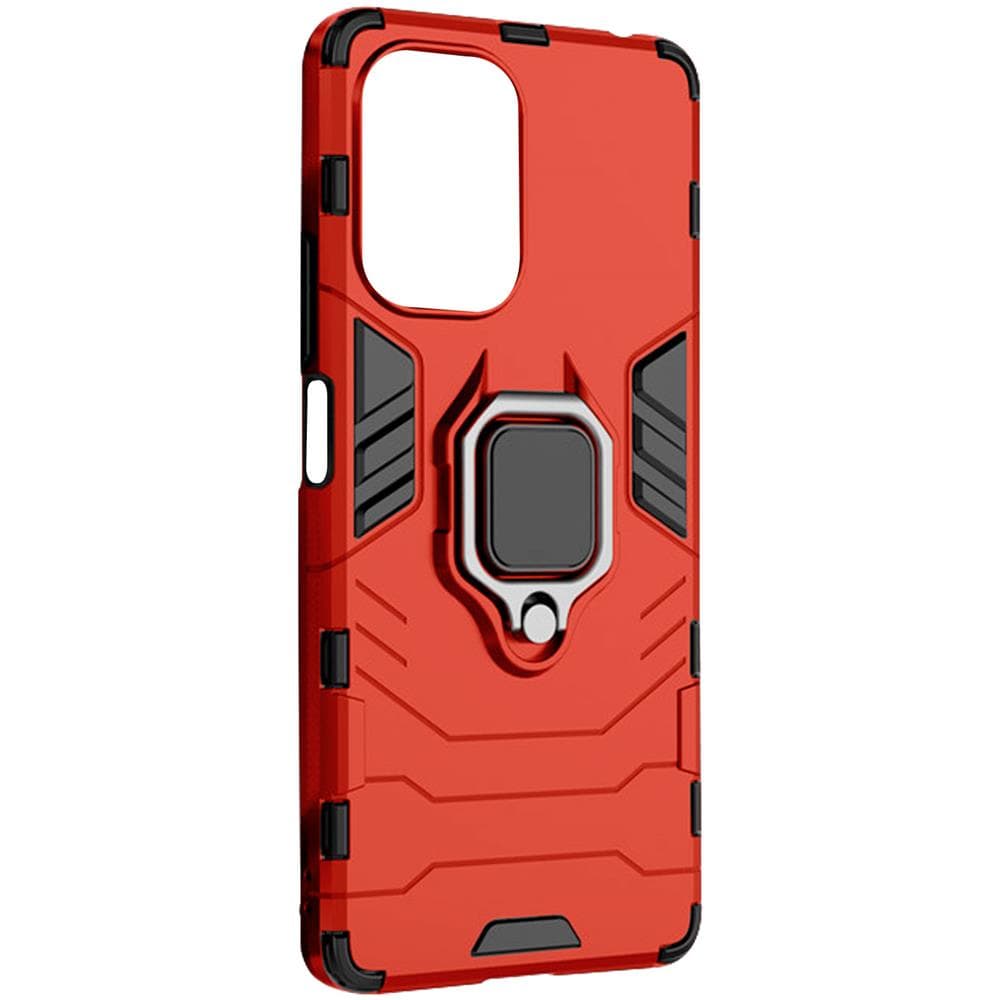 Cover Per Xiaomi Poco F5 Antiurto Anello Supporto Collezione Ring Rossa - Foto 5