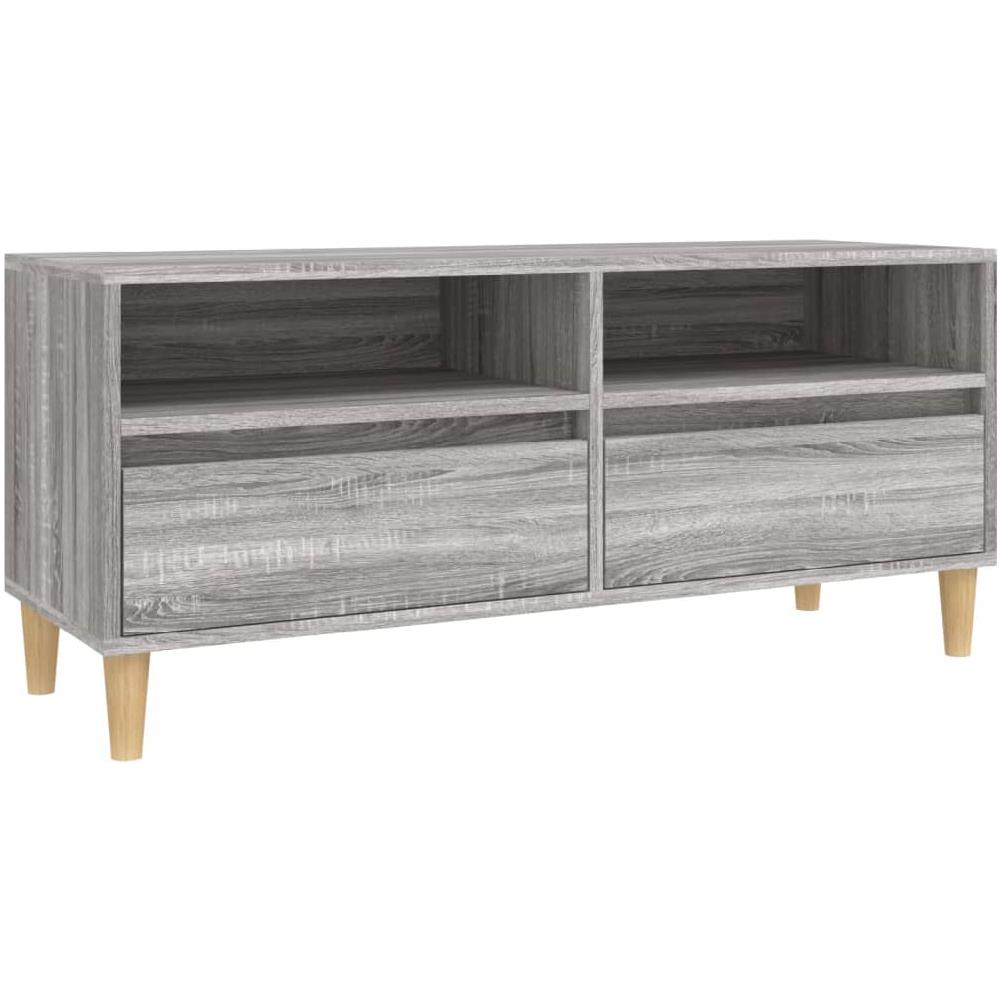 Mobile Porta Tv Grigio Sonoma 100x34,5x44,5cm Legno Multistrato - Foto 2