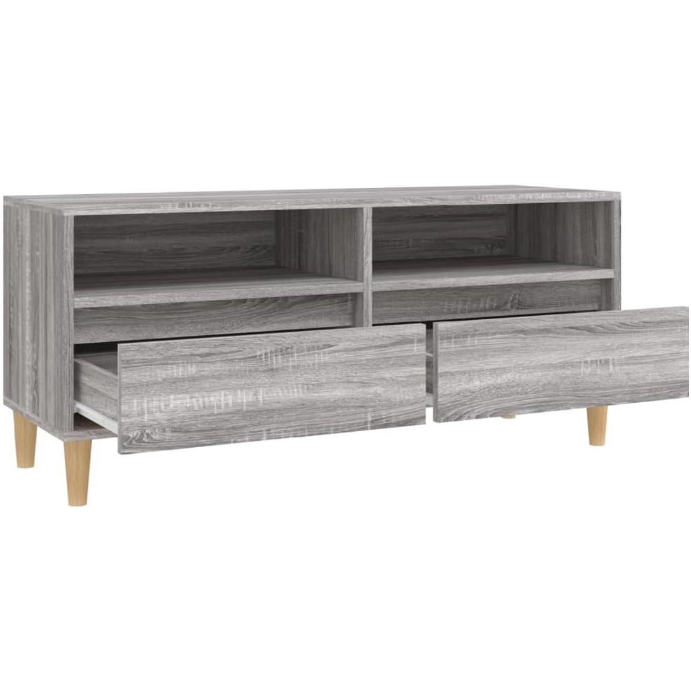 Mobile Porta Tv Grigio Sonoma 100x34,5x44,5cm Legno Multistrato - Foto 7