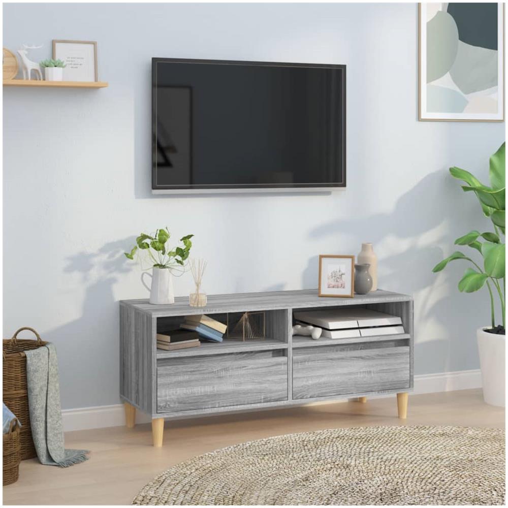 Mobile Porta Tv Grigio Sonoma 100x34,5x44,5cm Legno Multistrato - Foto 1
