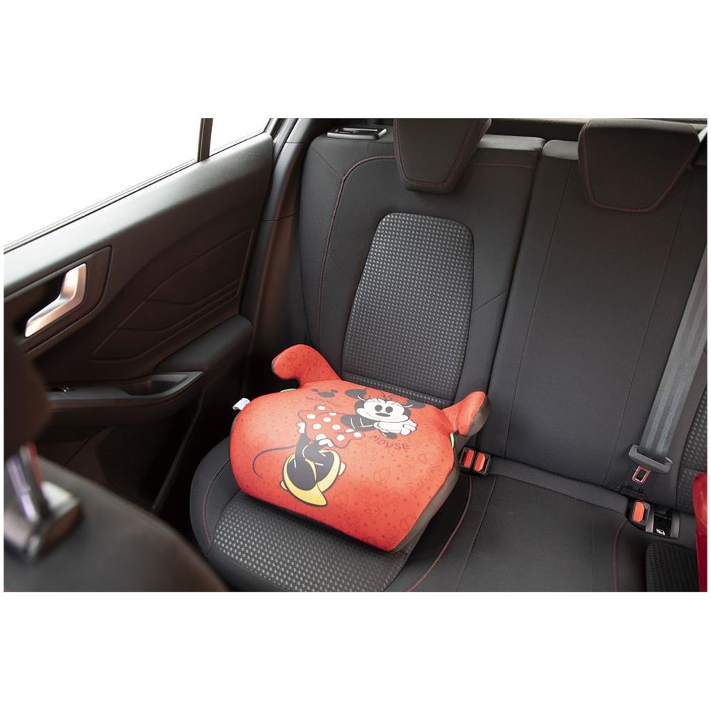 Disney Seggiolino Alzabimbo Minnie Mouse Per La Sicurezza Delle Bambine Con Altezza Da 125 A 150 Cm Con Grafiche Di Topolina Su Fondo Rosso - Foto 2