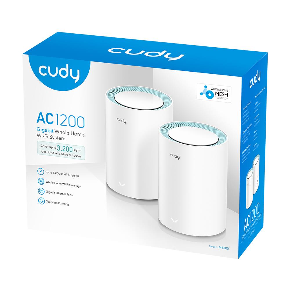 M1300 2-PACK sistema Wi-Fi Mesh Dual-band (2.4 GHz / 5 GHz) Wi-Fi 5 (802.11ac) Bianco 1 Interno - Foto 4