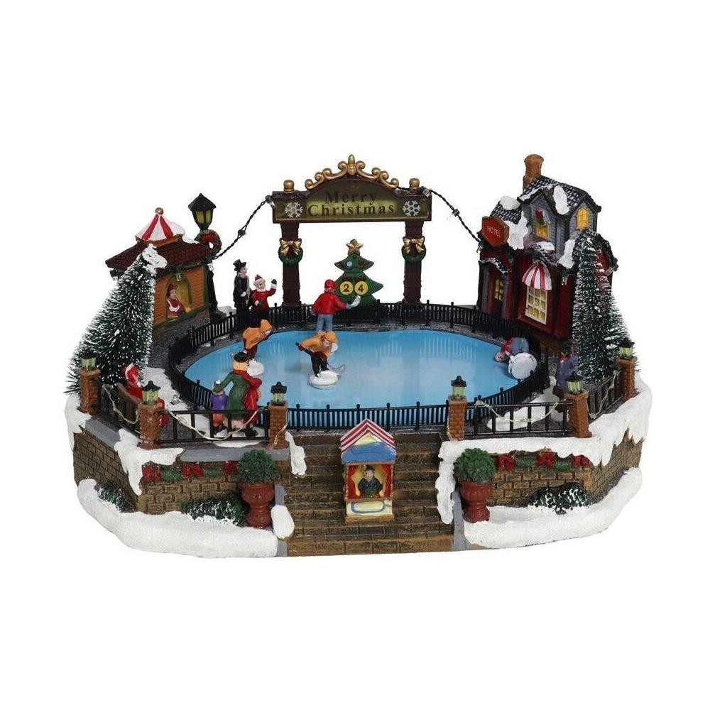 Scena di Natale Pista di Pattinaggio 42LED / Musica - Foto 1